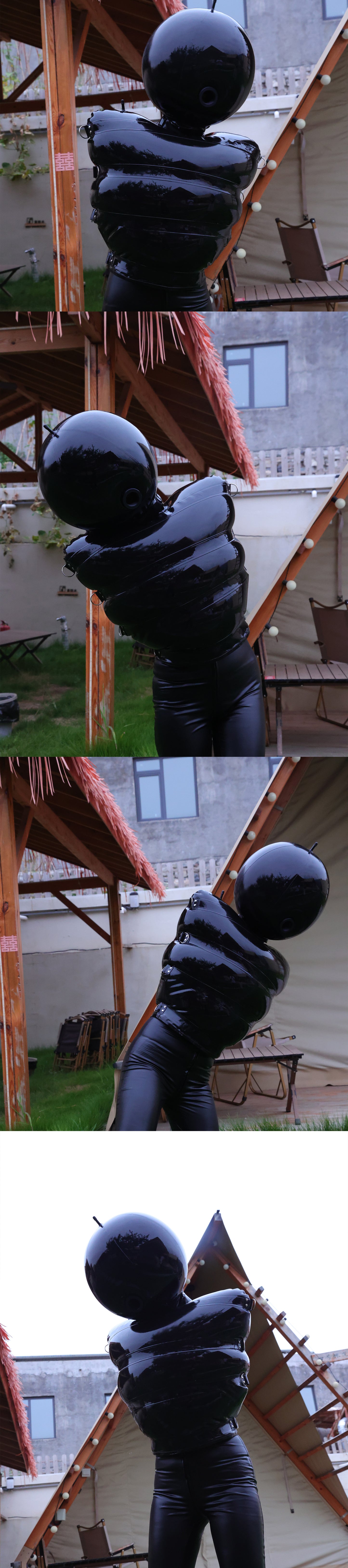 Latex Inflatable Half-body Caterpillar Suit