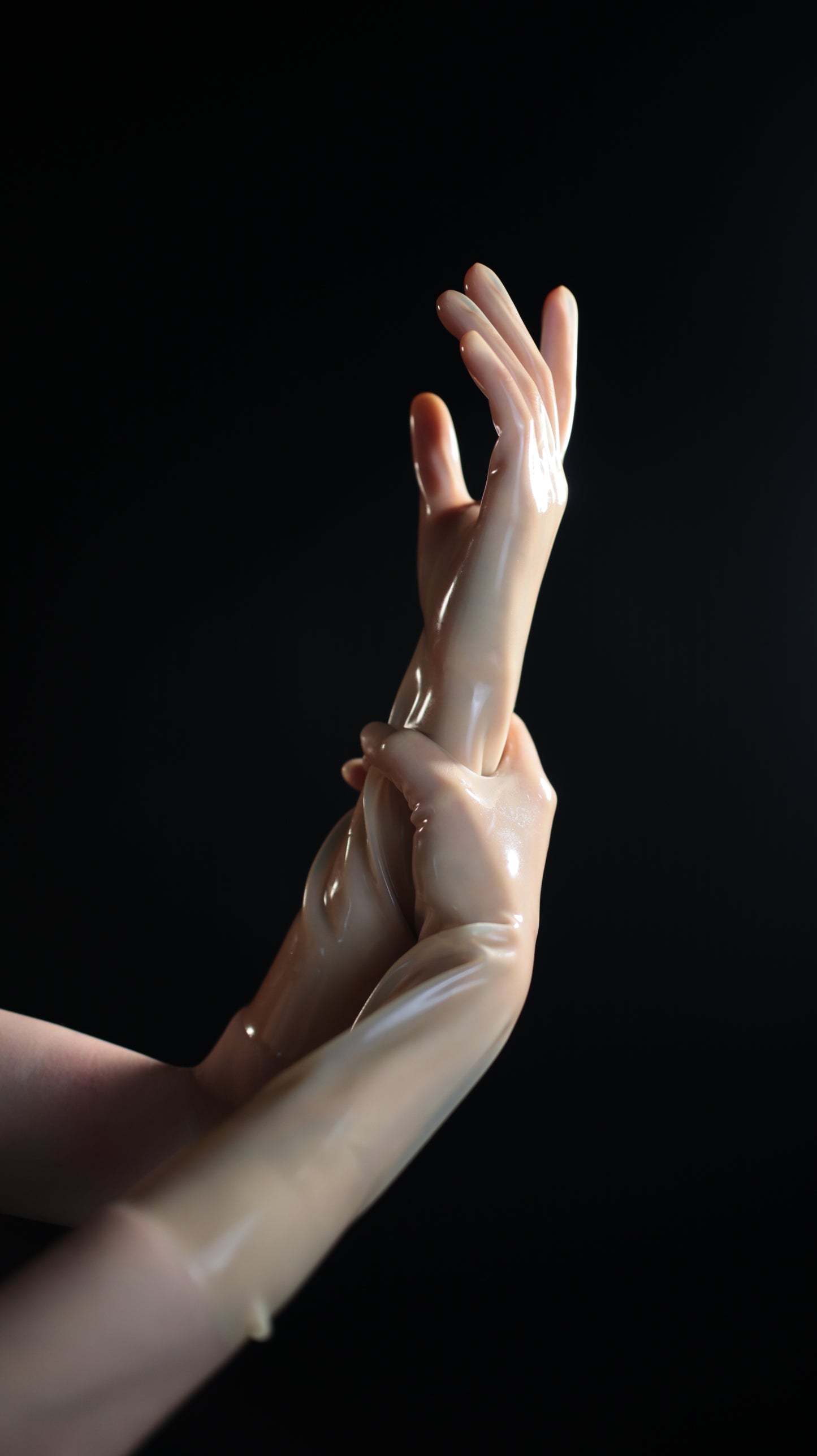 Chlorinated One-piece Latex Gloves