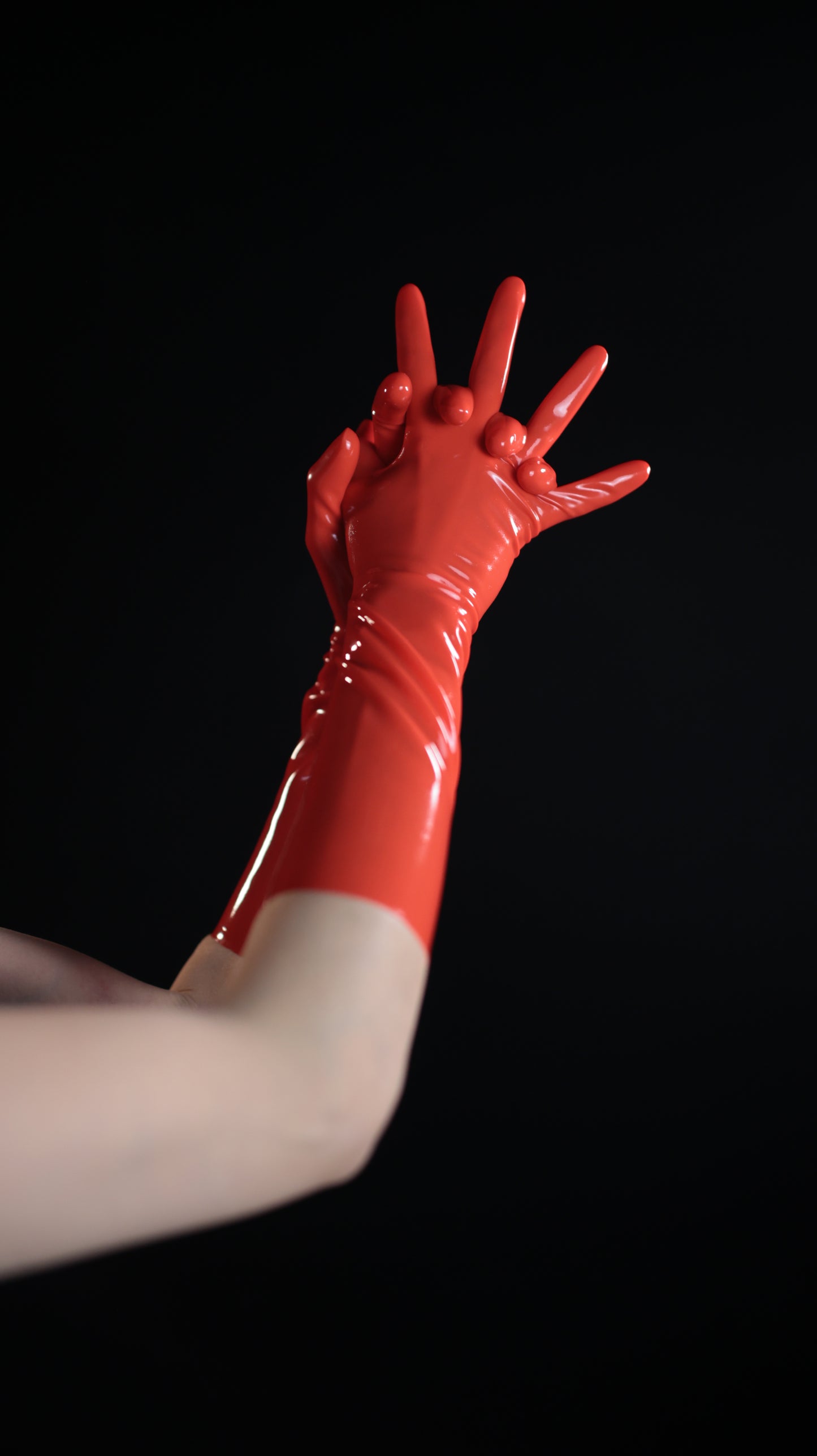 Chlorinated One-piece Latex Gloves