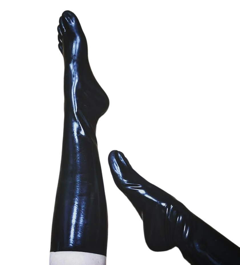 Mid-calf Latex Five-toed Socks