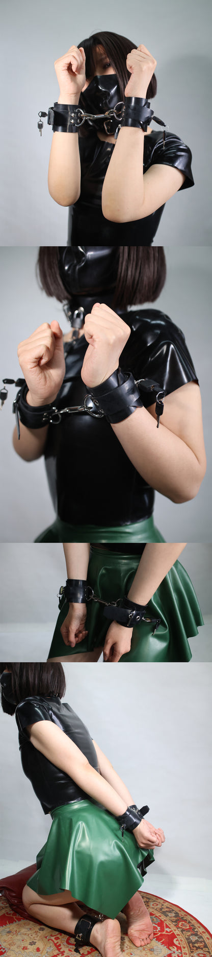 Rubber Bondage Handcuffs