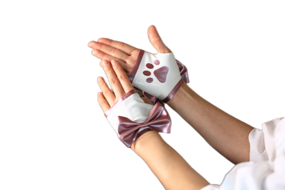 Cat Scratching Butterfly Latex Gloves