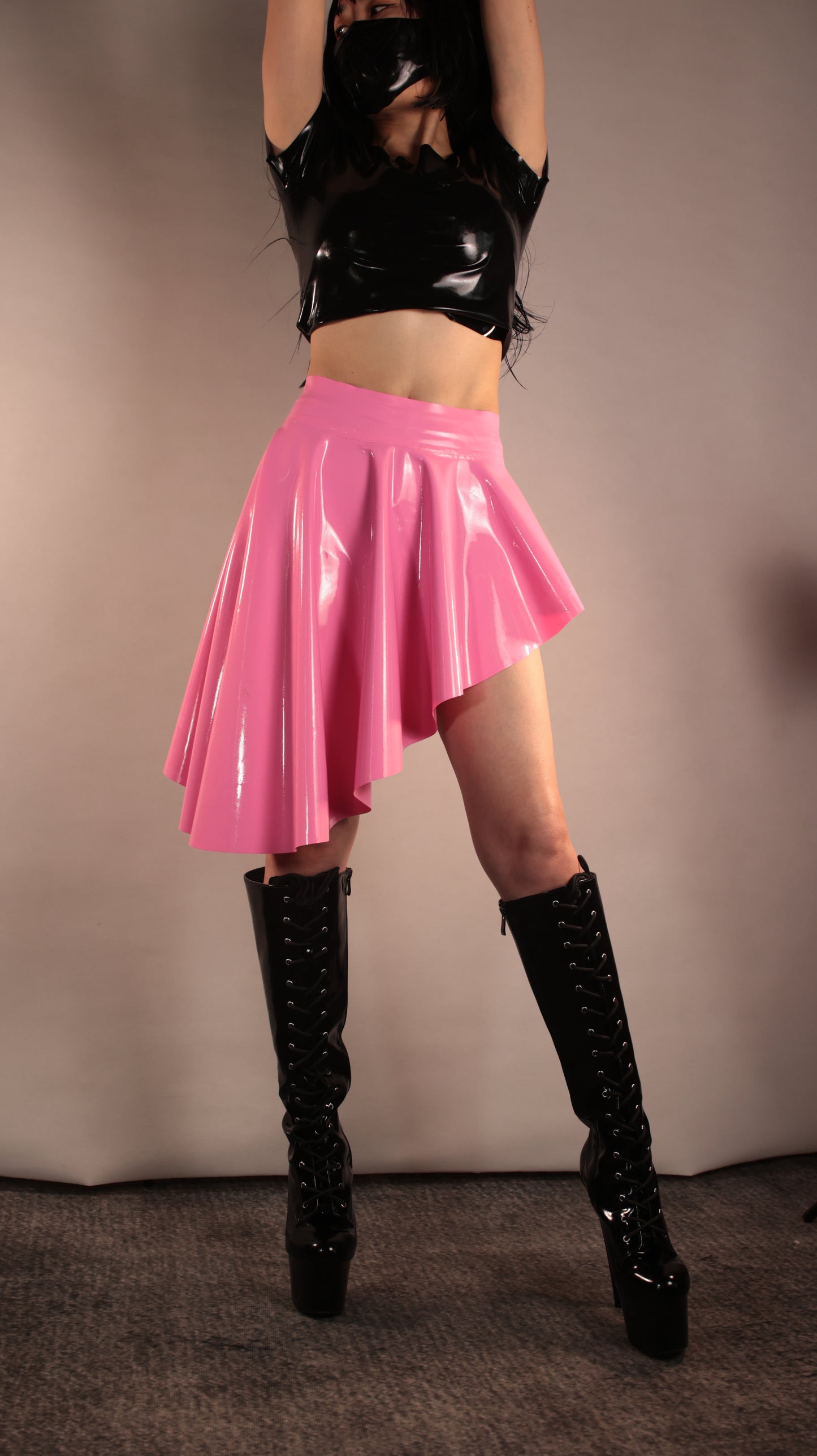 Lrregular Latex Skirt